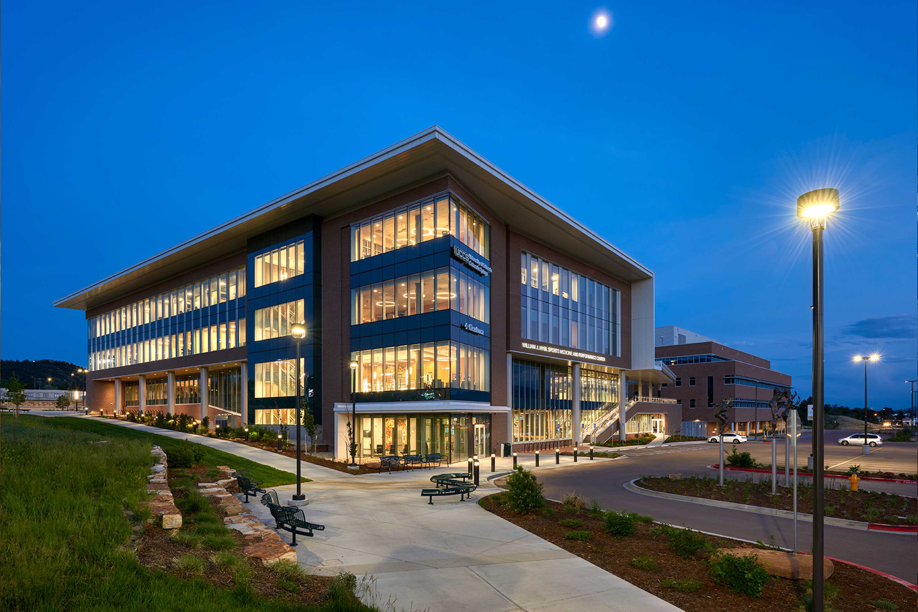 Uccs Hybl Exterior At Night