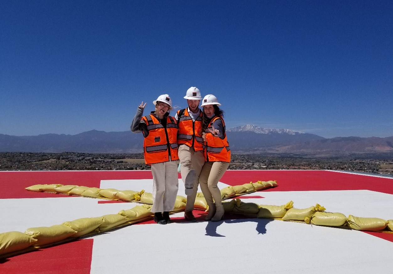 rta interns on the new helipad