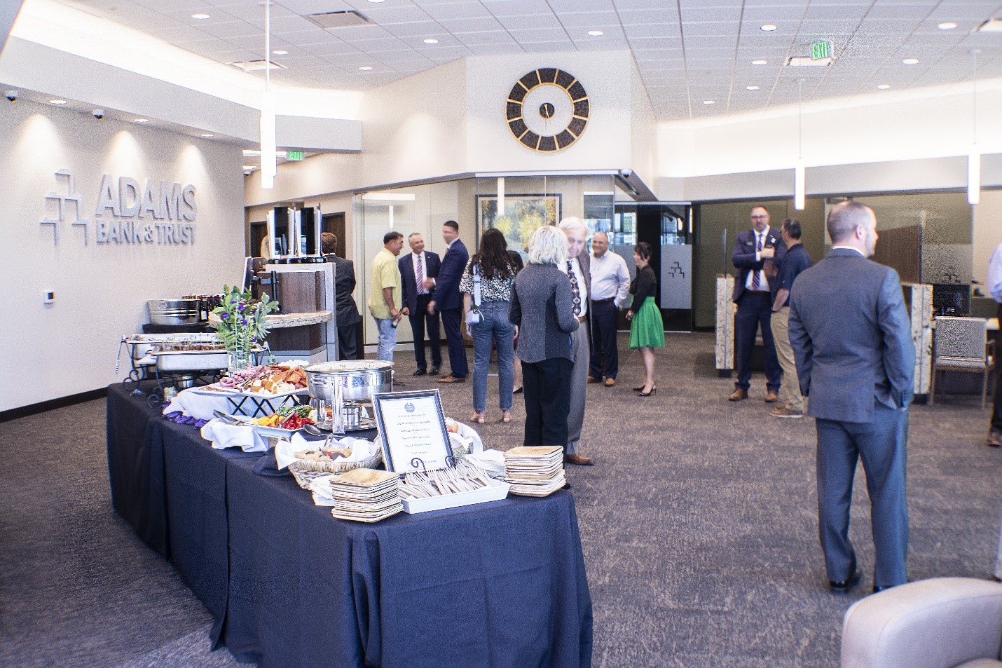 grand opening celebration at Adams Bank