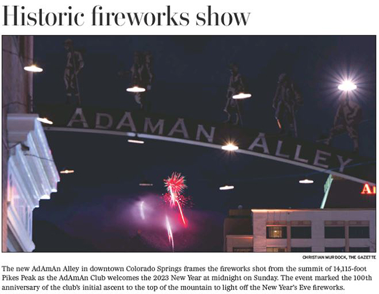 news article on AdAmAn alley fireworks