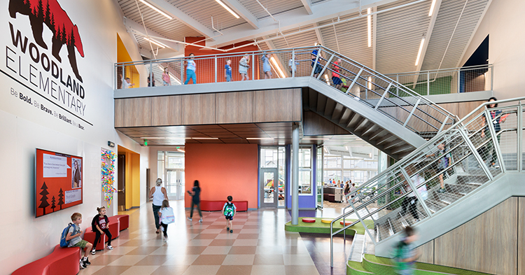 Woodland Elementary School staircase