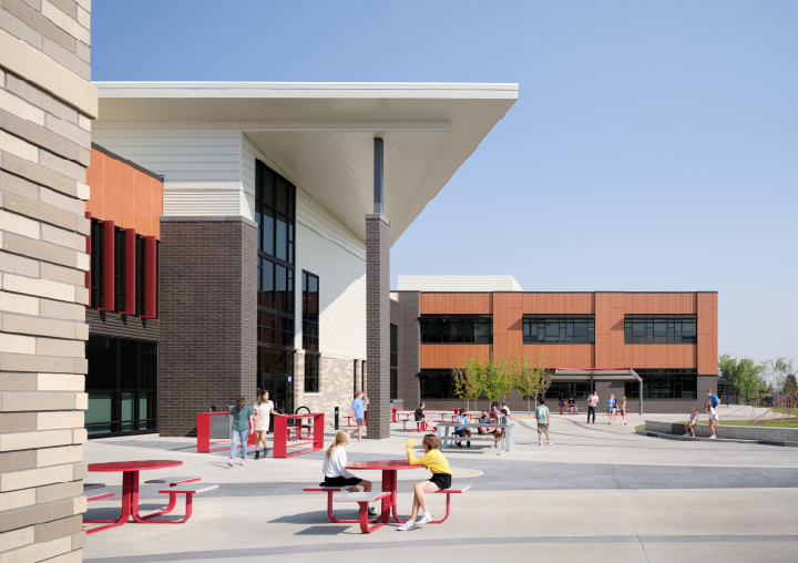 Newton Middle School outdoor area