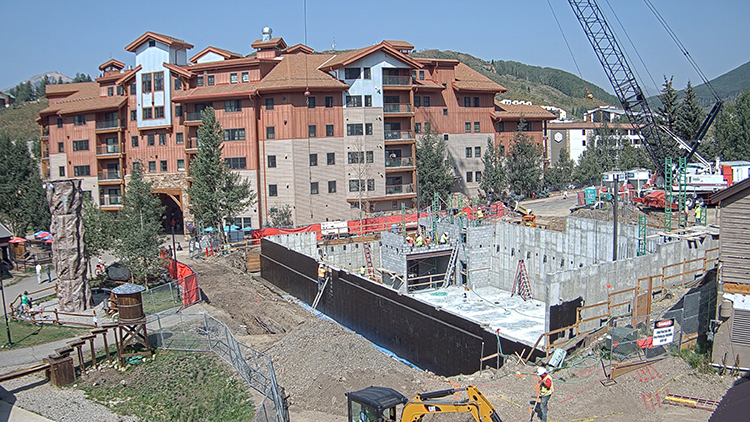 construction progress of adaptive sports center