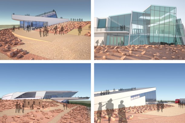 four renderings showing the design options for pikes peak