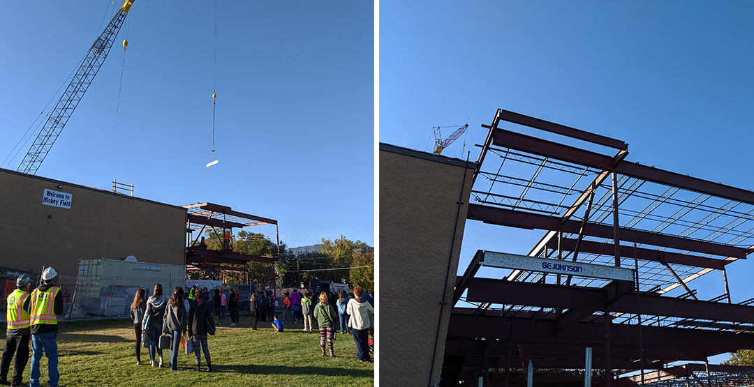 canon city middle school topping out celebration