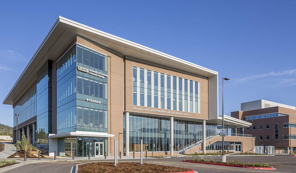 exterior of UCCS hybl building