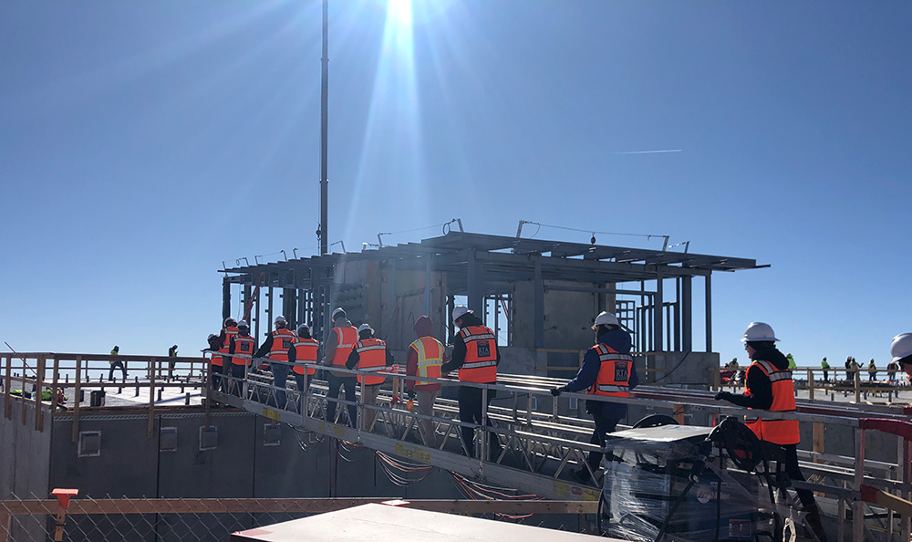 rta staff tour the Pikes Peak Visitor Center construction site