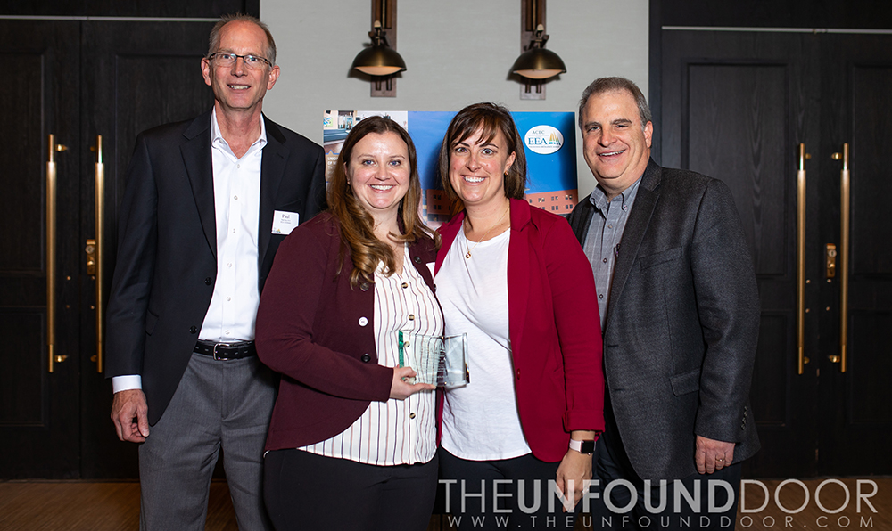 group at the acec awards holding the award for st. francis hospital