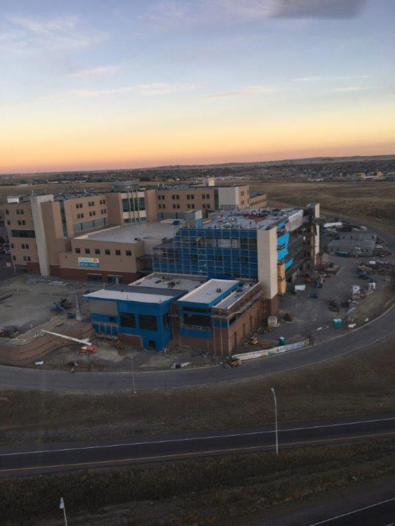 view of the construction progress for the St. Francis Expansion from above