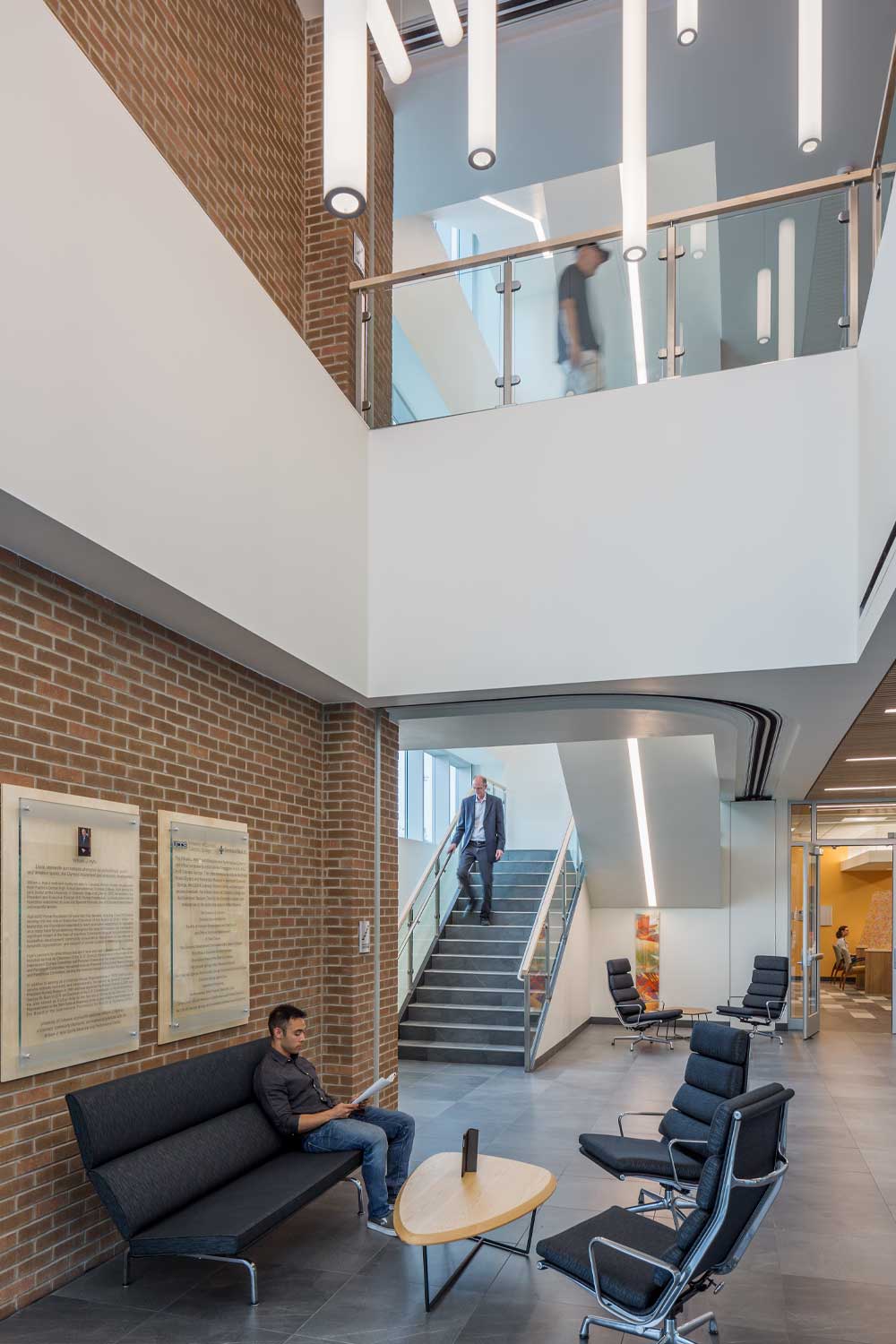 stairwell and second floor